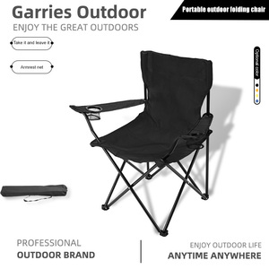Chaise pliante en métal confortable avec accoudoirs, vente en gros d'usine, mobilier d'extérieur portable pour le camping, la pêche et les pique-niques - Product Image 2