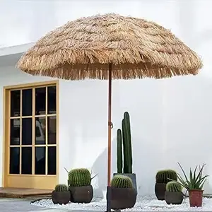 Wholesale Outdoor Hawaii 270CM Round Patio Sunshade Gardens Straw Grass Beach Tiki Umbrella