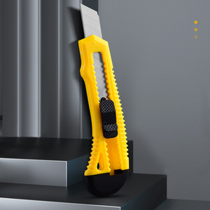 Utility Knife 150mm Stainless Steel Blade Yellow Handle <b>For</b> <b>Box</b> Opening And Crafting - Product Image 1