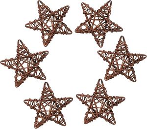 20 PCS Mini Rotin Étoiles Rotin Décorations de Mariage-Décoration de boules de Noël - Product Image 4