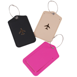 Étiquettes de bagages en cuir souple imperméables de haute qualité avec logo, étiquettes d'identification personnalisées en gros avec motif de lettres - Product Image 2