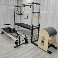 Table de Pilates Cadillac Highwind Commerciale Noire Durable Portable Réglable en Alliage d'Aluminium pour Entraînement et Exercice