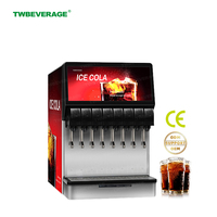 Machine à boissons gazeuses TWBEVERAGE en acier inoxydable à 8 robinets avec pompe à sirop BIB, distributeur de cola multi-saveurs