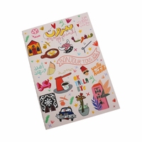 Cahiers écologiques à couverture souple durable, pages lignées, reliure cousue, motifs mignons, logo personnalisé pour les cours, la planification de projets