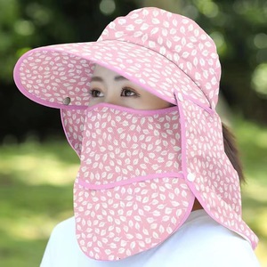 Chapeau de soleil d'été pour femmes, couvre-visage et cou respirant, protection UV pour la cueillette du thé et le cyclisme - Product Image 3