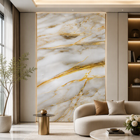 Panneau mural en PVC effet marbre moderne, imperméable, ignifuge, insonorisant, résistant aux rayures, prix usine