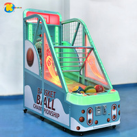 Machine de jeu d'arcade de basketball de rue portable, simulateur de tir intelligent à monnayeur pour enfants en intérieur avec détection de mouvement en anglais