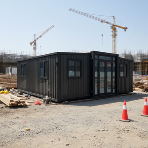 Maison conteneur extensible pour la vie en famille, maison préfabriquée, système hydraulique, 40 m², 80 m², design moderne, bureau permanent - Product Image 1