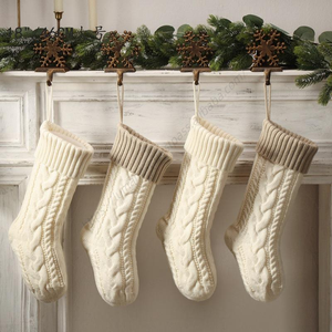 Calcetines Navideños Tejidos al por Mayor, Bolsa de Regalo Decorativa, Colgante de 18 Pulgadas para Chimenea, Decoración Familiar - Product Image 5