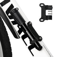 RIDERACE Tragbare Mini-Fahrradpumpe für Schrader- und Presta-Ventile, MTB- und Rennrad-Reifenpumpe, Handluftpumpe mit Nadel und Schlauch für Radfahren