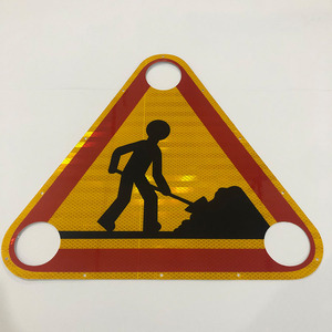 Panneaux de <span class=keywords><strong>signalisation</strong></span> de chantier réfléchissants jaunes en aluminium, très demandés, pour la sécurité routière - Product Image 2