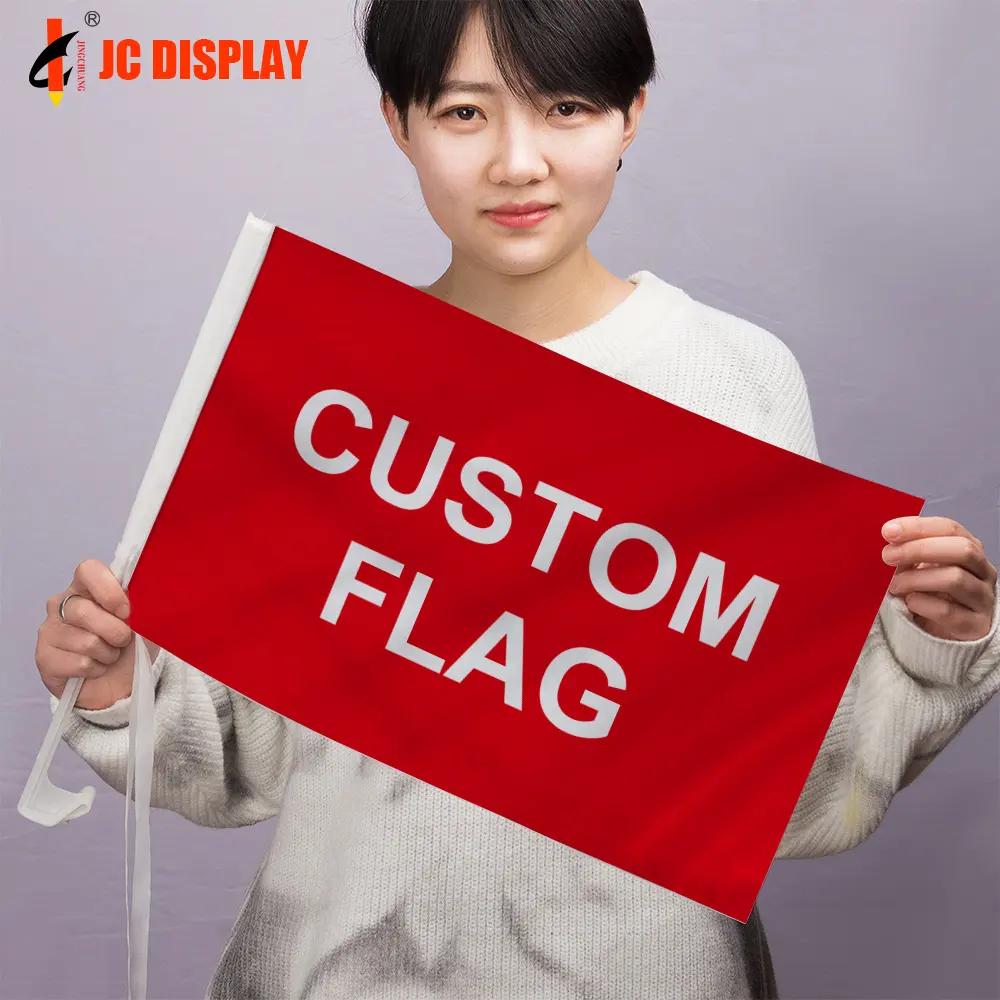 Country national customized car flag 3x5ft window clips Polyester Custom Blank Sublimation Car Flag