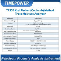 Professional High Accuracy 0.2% Coulomb Method Karl Fisher Titrator Trace Moisture Tester Water Content Detection Biodiesel