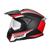 Nouveau casque de moto intégral personnalisable en mousse ABS homologué ECE toutes saisons à libération rapide avec double visière pour motocross, dirtbike et VTT