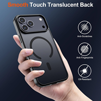 Coque de téléphone magnétique APEI pour iPhone 17 Pro Max, protection contre les chutes, translucide mate, antichoc avec protection anti-traces de doigts