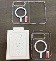 Étui de téléphone pliable populaire BAILI pour iPhone Duo, coque transparente en acrylique avec chargement magnétique, emballage en boîte