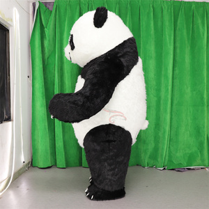 Disfraz <span class=keywords><strong>de</strong></span> Mascota <span class=keywords><strong>de</strong></span> Oso Panda Inflable Happy Sky, <span class=keywords><strong>de</strong></span> Peluche, Blanco y Negro, para Adultos, Inspirado en Dibujos Animados, para Carnaval, Fiestas y Promociones - Product Image 4