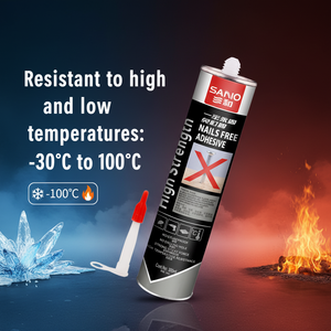 Colle haute résistance sans clou pour la construction, adhésif pour le bois, le métal et la pierre - Imperméable et résistant aux intempéries - Product Image 2