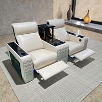 Luxus moderne Heimkino Wohnzimmer Leder Sessel Power Recliner Sofa für Cinema Villa Keller