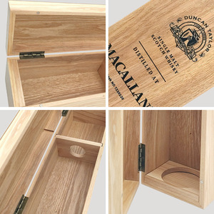 Caja de regalo de vino de madera personalizada, rectangular, hecha a mano, para una sola botella, para vinos y licores - Product Image 4