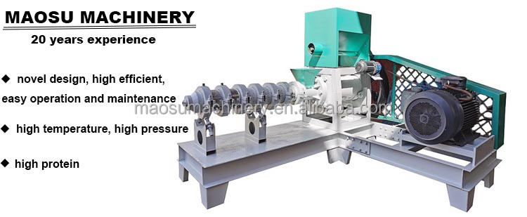 Full fat soya soybean meal extruder machine for animal pig chicken feed