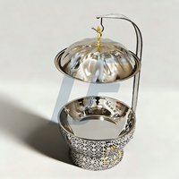 Ensemble de réchauds de buffet élégants en acier inoxydable pour mariage, 8,0 L, argenté, alimenté à l'alcool, pour la restauration événementielle