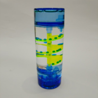 Minuteur à bulles liquides sensorielles en acrylique en spirale, avec contenu personnalisé, pour la relaxation, décoration de bureau pour l'école, la salle de classe et la maison