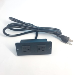 Tow Outlet đồ nội thất lõm cài đặt màu đen mini <span class=keywords><strong>Power</strong></span> Strip <span class=keywords><strong>Power</strong></span> đơn vị 2 USA Outlet cho tủ bếp và phòng khách sạn - Product Image 4