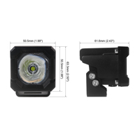 Mini projecteurs LED 25W 2 pouces, faisceau spot, éclairage auxiliaire tout-terrain pour Jeep, camionnette, SUV, VTT, UTV, bateau, universel 12V
