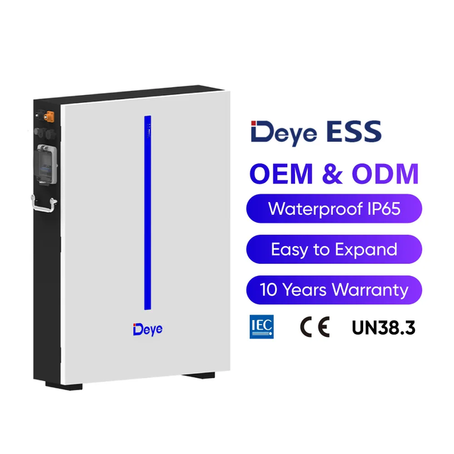 Deye Batterie Lithium 6.14kWh 12.28kWh Low Voltage LiFePO4 Battery Pack with 10Y Warranty