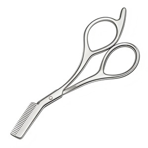 Ciseaux à effiler les cheveux en acier inoxydable, peigne, ciseaux de maquillage de salon, ciseaux de précision pour la coupe de beauté - Product Image 1