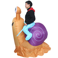 Costume gonflable d'escargot mignon pour adulte, déguisement d'insecte portable pour Halloween