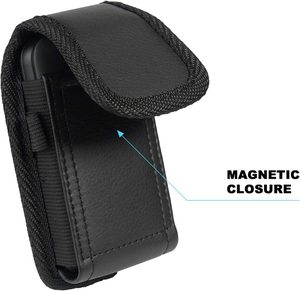 Funda para teléfono móvil Vertical para hombre, cinturón con cierre magnético, cuero PU, estuche de transporte vegano negro, bolsillo de cintura para <span class=keywords><strong>Nokia</strong></span> <span class=keywords><strong>2720</strong></span> - Product Image 5