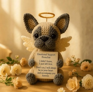 Hecho a mano <span class=keywords><strong>Yorkshire</strong></span> Terrier ganchillo recuerdos hecho a mano lana tejido personalizable muñeca divertida energía positiva tejido perro muñeca - Product Image 6