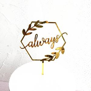 ที่วางเค้กอะคริลิครูปท็อปเปอร์สำหรับเจ้าสาวและเจ้าบ่าวของตกแต่งหน้าเค้กปาร์ตี้ครบรอบแต่งงานเค้กทองคู่คัพเค้ก - Product Image 3