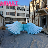 Aile décorative gonflable bleue, accessoires d'ailes d'ange gonflables pour événements festifs