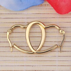 Aros de Acero Inoxidable Hipoalergénicos con Baño de Oro de 18k para Mujer, Lindos, Grandes, de Diferentes Tamaños, Color Dorado - Product Image 4