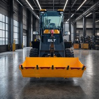 Mini-chargeuse sur pneus diesel 4x4 articulée compacte, machine de construction haute performance avec moteur et pompe pour travaux de terrassement