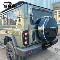 Shamo Auto Parts Housse de roue de secours en ABS noir brillant imperméable, protection de roue pour BAW 212 4x4 SUV tout-terrain, accessoires