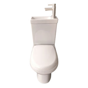 Lavabo de inodoro de dos piezas de doble descarga de cerámica moderna europea Sanita Compacta para baño lavabo drenaje P-Trap - Product Image 3
