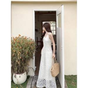 Elegant Natural Waist Solid Pattern <b>Slip</b> <b>Dress</b> Apricot A-Line Strapless Floor-Length Summer <b>Dress</b> Simple <b>Vintage</b> Women's - Product Image 3