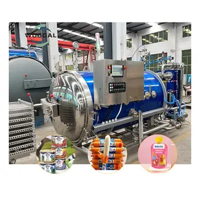 Automatic coffee milk sterilization retort beverage autoclave machine production line