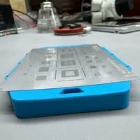Alas Isolasi Silikon YCS BGA Universal, Basis Magnetik Stencil BGA untuk Pemasangan Chip CPU Ponsel, Alat Reballing BGA