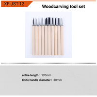Lot de 12 gouges de sculpture multifonctions avec manches en acier et pointes droites pour le travail du bois CE