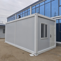 Bureau modulaire en acier de 20 pieds à assemblage rapide, conteneur préfabriqué portable pour chantier, entrepôt et villa