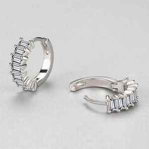 VOAINO Trendy Party Gift Jewelry <strong>Emerald</strong> Shape 18K <strong>Gold</strong> GIA IGI Certificate 9K 14K 18K VVS Lab Diamond Hoops <strong>Earrings</strong> - Product Image 5