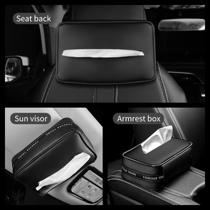 Boîte <span class=keywords><strong>de</strong></span> rangement universelle en cuir PU pour accoudoir et pare-soleil <span class=keywords><strong>de</strong></span> voiture, avec installation facile, <span class=keywords><strong>organisateur</strong></span> <span class=keywords><strong>de</strong></span> siège arrière noir et marron pour Benz <span class=keywords><strong>BMW</strong></span> - Product Image 4