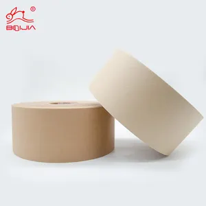 Custom wholesale OEM\ODM tape kraft 260# 72 mm white/brown kraft paper packaging tape print with logo