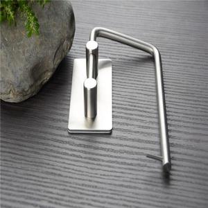 Industrial Style Kitchen Wall Mounted Stainless Steel Adhesive Eco-Friendly Multifunction Toilet Paper Holder <b>Hooks</b> <b>Rails</b> for - Product Image 4