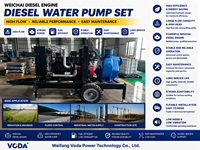 Pompe centrifuge auto-amorçante haute pression portable robuste à moteur diesel CC 5 CV sur remorque pour drainage d'urgence